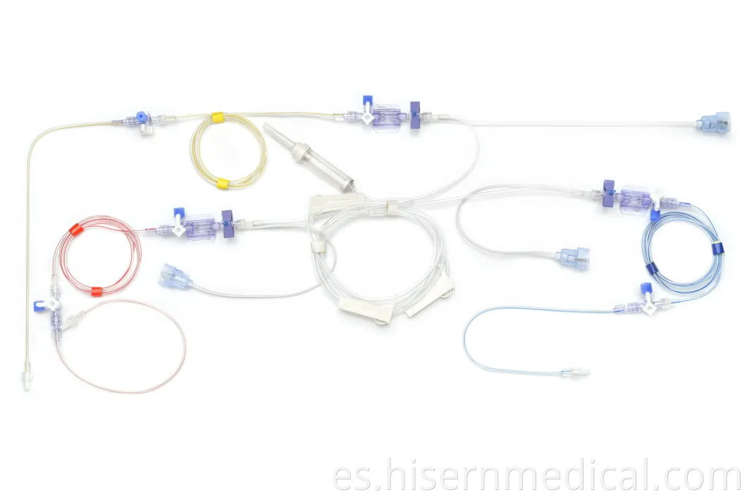 Transductor de presión arterial IBP desechable de triple lumen